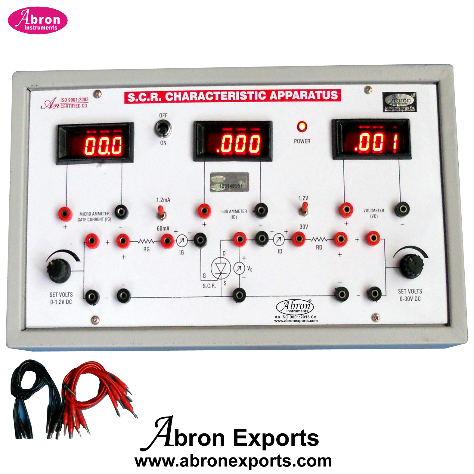 SCR Characteristics Apparatus Circuit Trainer With Power Supply Three meters Sockets AE-1385D